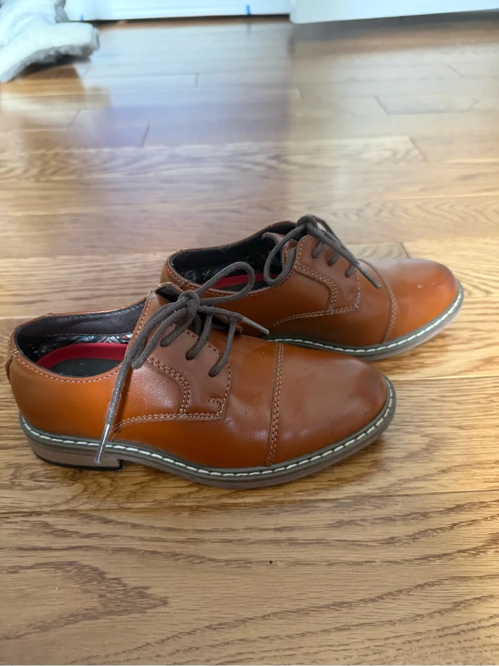 Classic Brown Kids Dress Shoes